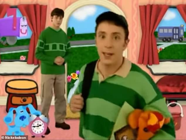 Blue's Clues host Steve Burns (pictured on the show) has responded to the explosive documentary Quiet on Set: The Dark Side of Kids TV.
