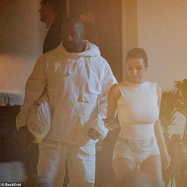 Bianca Censori made sure all eyes were on her while dining with Kanye West in West Hollywood on Wednesday.