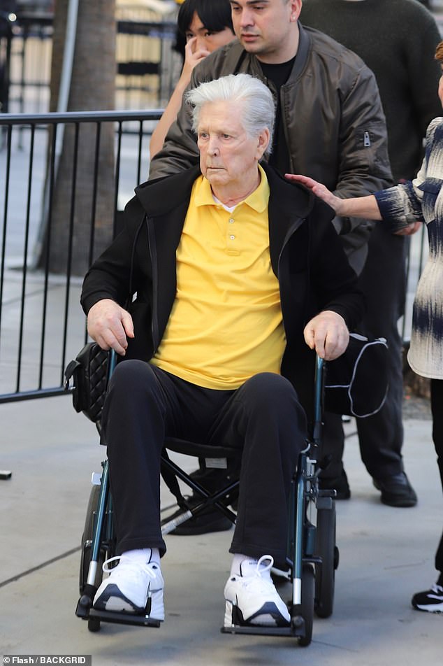 Brian Wilson, the mastermind behind The Beach Boys' best music, was seen Sunday for the first time since his family announced he had been diagnosed with dementia.