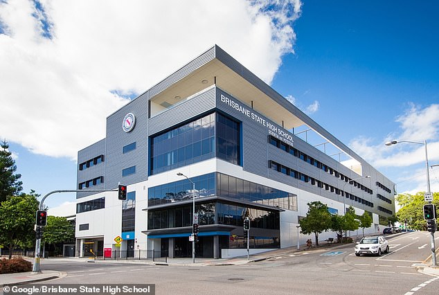 A prestigious co-educational school, Brisbane State High School (pictured), has been criticized for suddenly changing some girls' toilets to unisex this week.