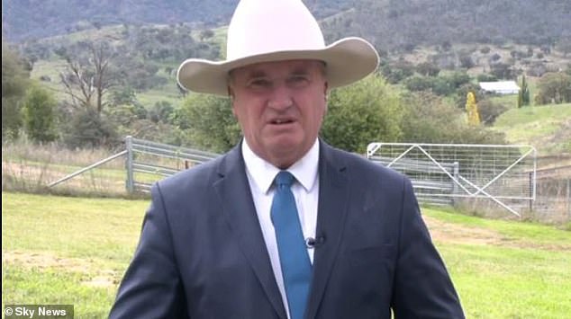 Barnaby Joyce (pictured) fired four questions at the Minister of Veterans Affairs