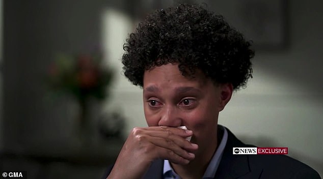 Brittney Griner seen crying during emotional interview with ABC's Robin Roberts