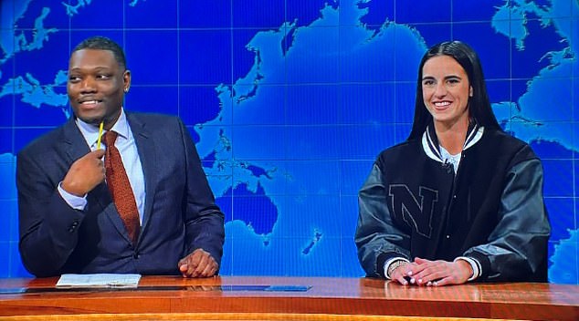 Caitlin Clark made a shocking appearance on Saturday Night Live ahead of the WNBA draft.