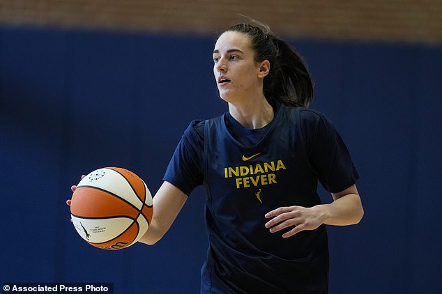 Indiana Fever guard Caitlin Clark, 22, got her first taste of the team's training camp on Sunday.