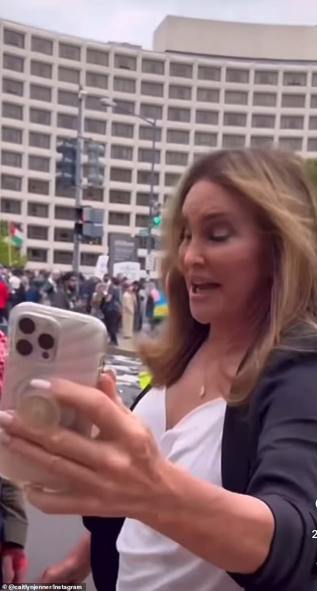 Caitlyn Jenner attacks Palestinian mob outside WHCA dinner after being