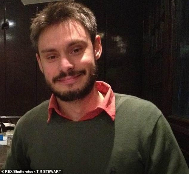 Giulio Regeni, a postgraduate student at the University of Cambridge, (pictured) disappeared in the Egyptian capital in January 2016 at the age of 28.  It has been revealed that he suffered broken bones, severe burns and cuts all over his body while he was tortured to death.
