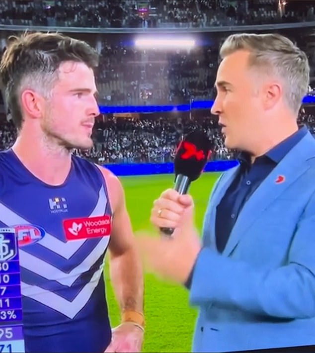 Channel 7 presenter responds after hitting AFL star with awkward