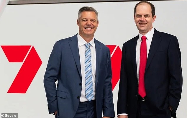 New Seven West Network chief executive Jeff Howard (right) replaced James Warburton (left) on Friday.