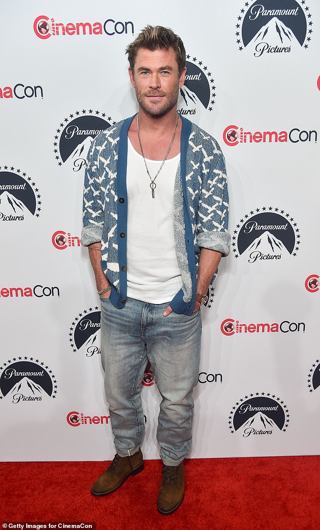 Chris Hemsworth made a stylish appearance at CinemaCon in Las Vegas on Thursday