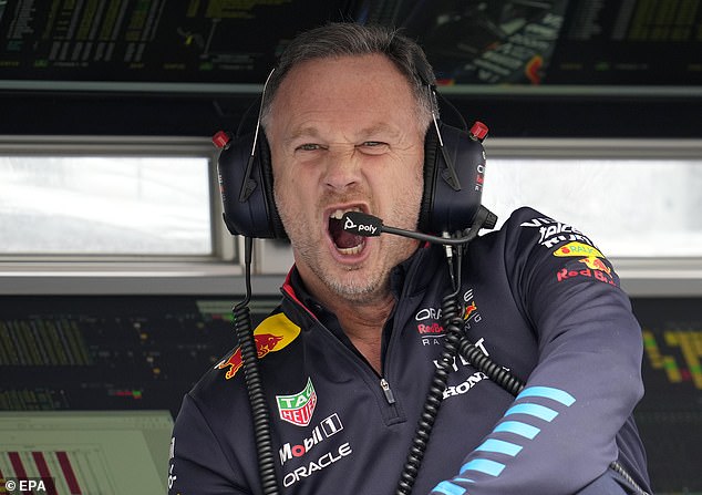 Christian Horner was photographed yawning during practice ahead of this weekend's Japanese GP.