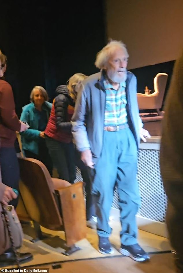 A frail Clint Eastwood made a rare public appearance last month at Dr Jane Goodall's speech in Carmel-by-the-Sea, images obtained by DailyMail.com reveal.