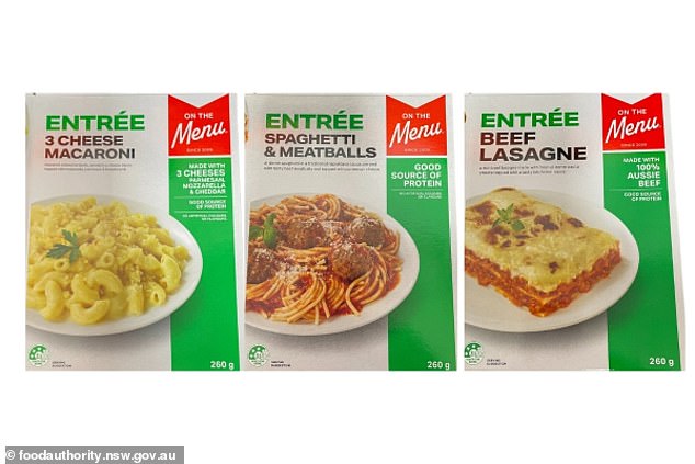 Food Standards Australia recalled three Patties Food Group On The Menu Entree products on Thursday
