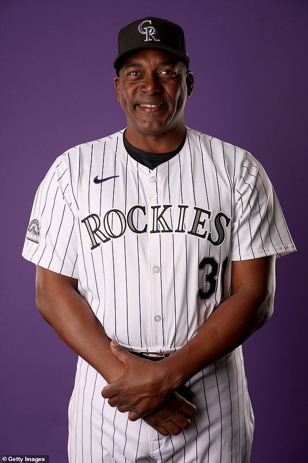 Rockies hitting coach Hensley Meulens poses for a portrait before this season