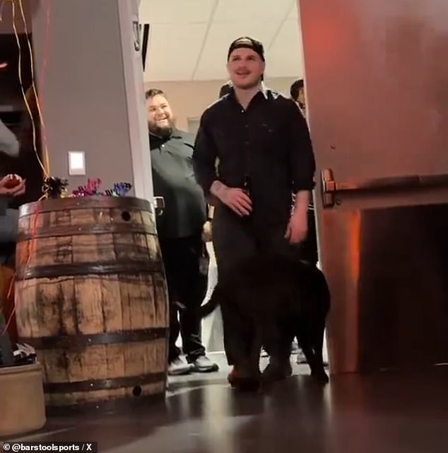 Zach Bryan walked into a bar and received an unusual welcome as he prepared to celebrate his 28th birthday on Tuesday.