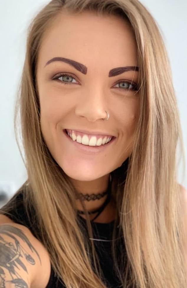 Mystery surrounds the death of Courtney Paige Anderson (pictured) on Easter Monday, as police investigate whether she jumped from a moving vehicle.