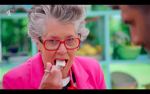 Dame Prue Leith has revealed she adopts an all-cake diet during her time filming Great British Bake Off.