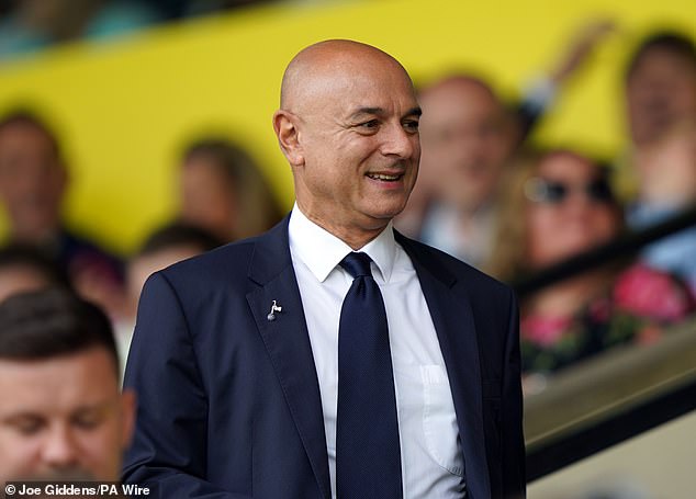 Daniel Levy has seen his huge salary rise from £3.3m to £3.6m after the club reported a loss of £86.8m last year.