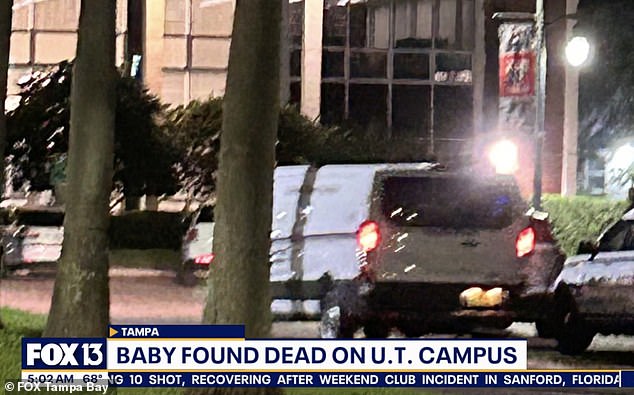 The baby's remains were located near McKay Hall, a dormitory used by freshmen.