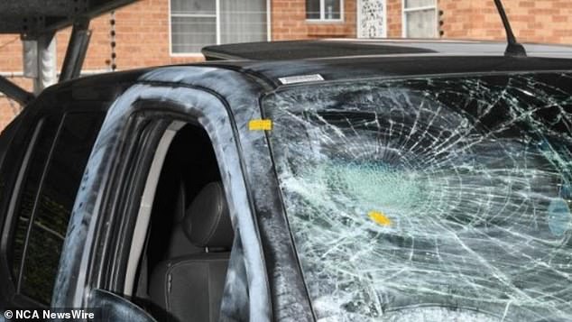 Junior Amone's fingerprints were found on the windshield of the damaged car after the incident.