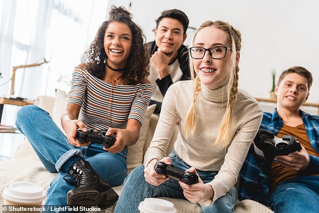 A Harvard-trained linguistics expert has revealed how Generation Z (those born in the late 90s and early 2000s) have started using video game terms (file image)