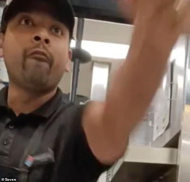 An angry owner of Domino's Pizza in Mount Gambier (pictured) was caught on camera losing control at a grandmother who tried to return a $12 pizza.