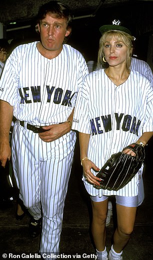 Trump and Marla Maples attend Police Athletic League celebrity softball game in 1991