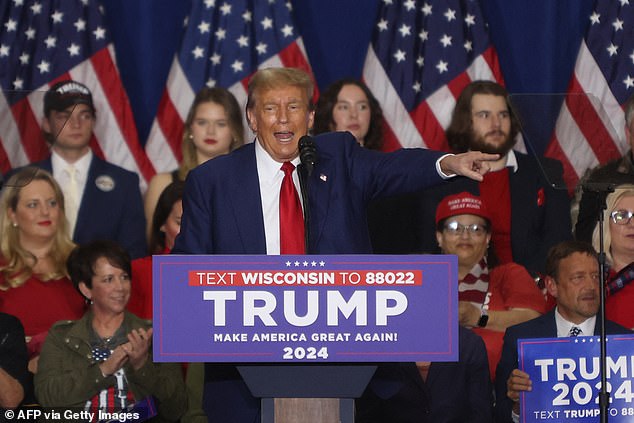 Trump campaigning in Nebraska on Tuesday.  On Tuesday he praised Governor Pillen of Nebraska for supporting a winner-take-all electoral voting system.