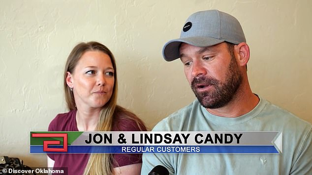 During a brief interview that aired on local television, Jonathon and Lindsay Candy praised a local deli and bakery.