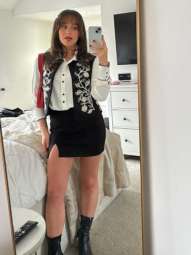 Ellie Leach, 22, showed Bobby Brazier what he's missing when she took to Instagram to share her outfit of the day with her 426,000 followers on Monday.