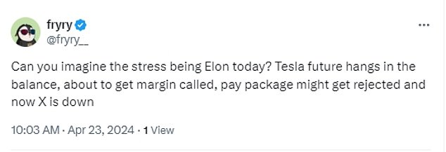 Some people who have access to X have shared posts about the glitch and Elon Musk.