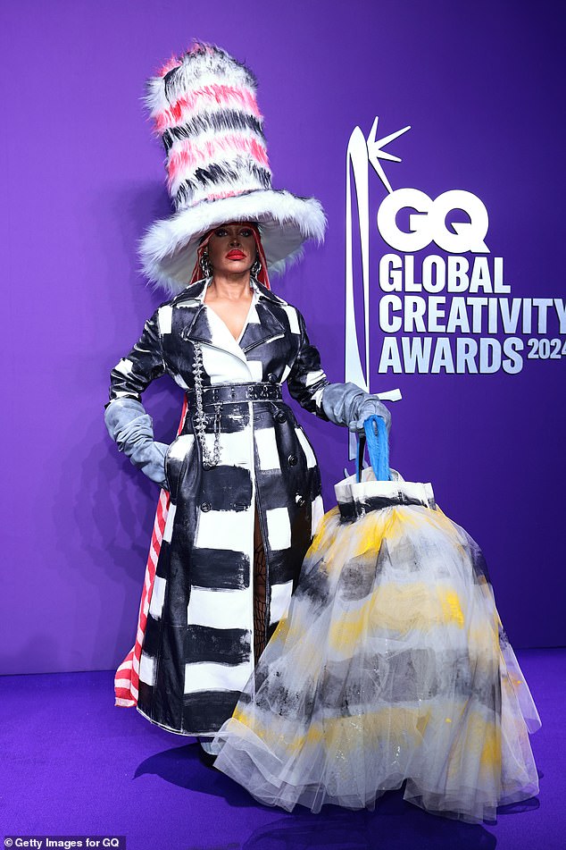 Erykah Badu showed off her wild style again during the GQ Global Creativity Awards 2024
