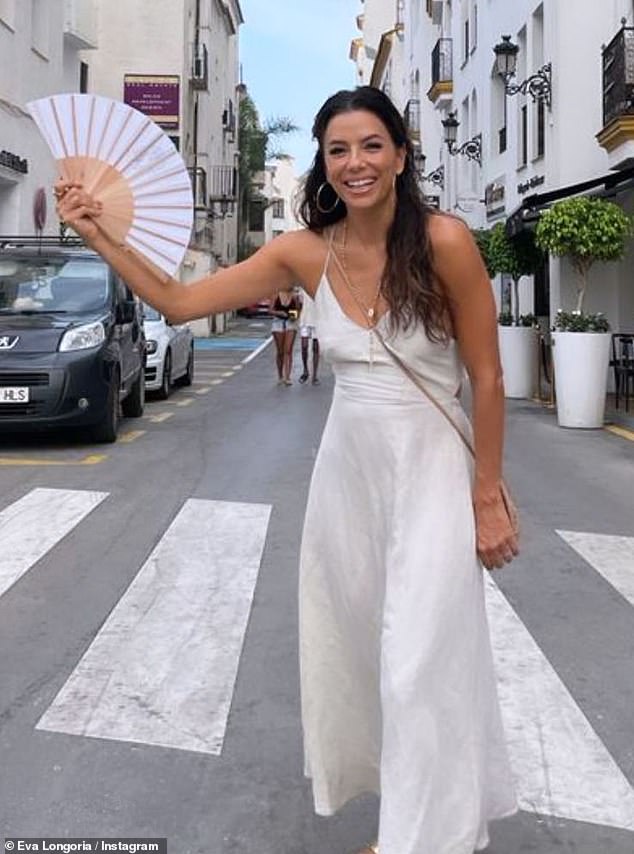 Eva shared a photo of herself enjoying the beautiful Spanish city of Marbella, where she now calls home (Instagram photo)