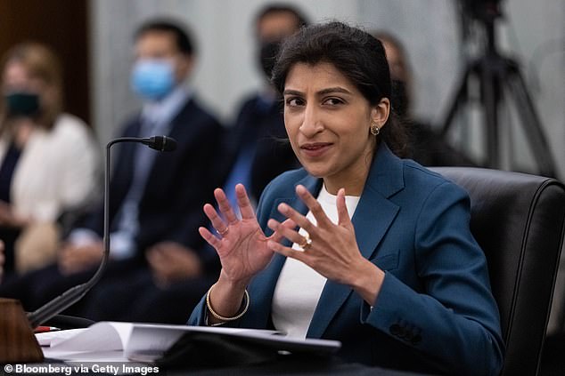 The Federal Trade Commission (FTC) voted 3-2 to ban non-compete contracts that affect approximately one in five workers today.  Pictured: FTC Commissioner Lina Khan