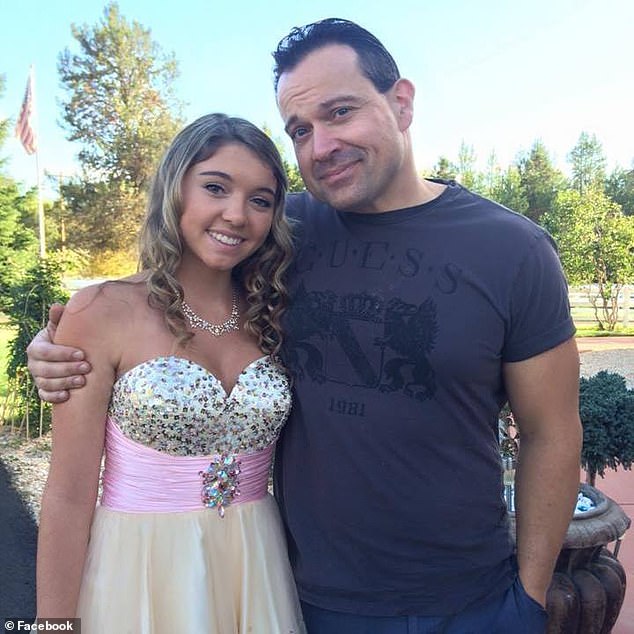 Kaylee is pictured with her father before his death. The family has called Kohberger's alibi 
