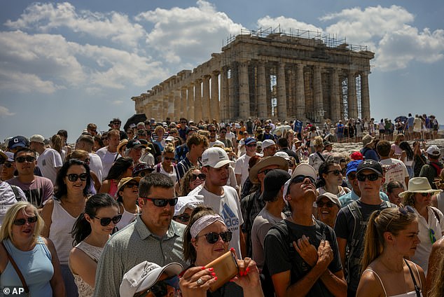 Furious tourists have criticized Greek officials over plans to introduce 'elitist' tourist prices for exclusive access to the Acropolis (file image)