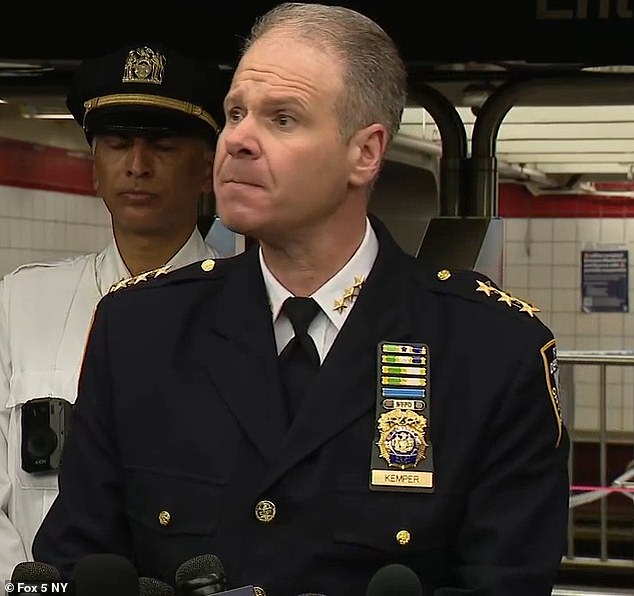 In a later post, NYPD Traffic Chief Michael Kemper, seen here after another incident involving a repeat offender late last year, celebrated the officers' actions and stated that they made a 