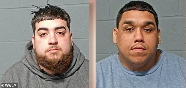 Police have identified two suspects out of the five suspects. Weslye Santiago, 26, of New Britain (left) and Angel Figuera (right)