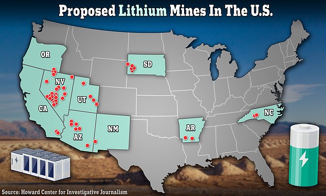 The US lithium boom is underway and there are currently 72 proposed mines in the country.