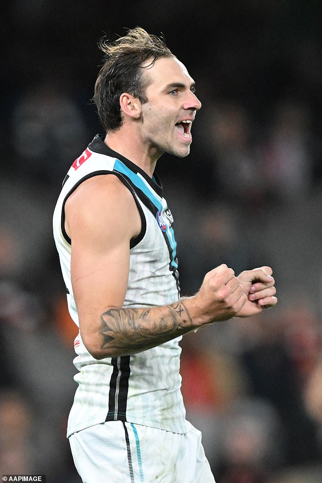 Finlayson (pictured) has been suspended for three matches for his disgraceful act against an Essendon star during the Gather Round last Friday night.