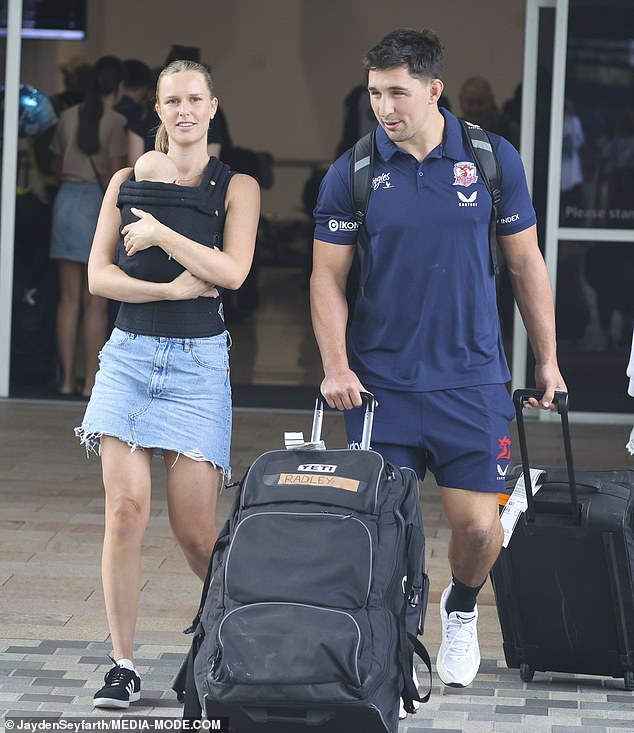 Roosters player Victor Radley said his teammate Taylah Cratchley and son Vinnie Cash Radley were at Bondi Junction Westfield the day before the fatal stabbings.