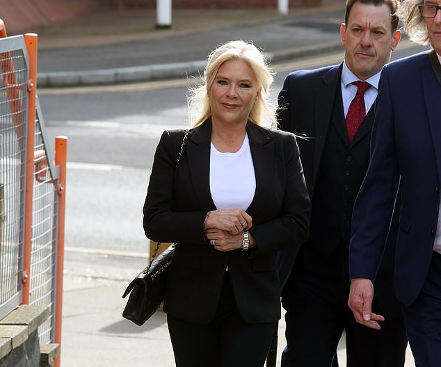 Former Page Three model Samantha Fox assaulted his Norwegian wife after a drunken row on a British Airways flight from Heathrow to Munich and forced her to abandon take-off, a court has heard.