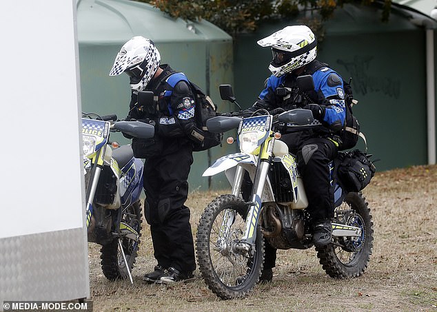 Police put away their dirt bikes after another fruitless search on Friday