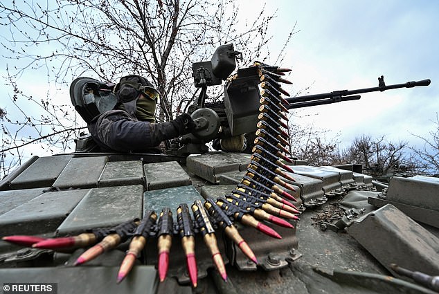 Cash crisis: a Ukrainian soldier controls a machine gun.  The concern for the UK and Europe is that unless new resources are released, Ukraine's fight with Russia will become even tougher.