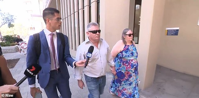 David Ross Williams (pictured, centre) was fined $2,500 after his rubbish truck hit a kindergarten student in Scarborough, Perth, in November last year.