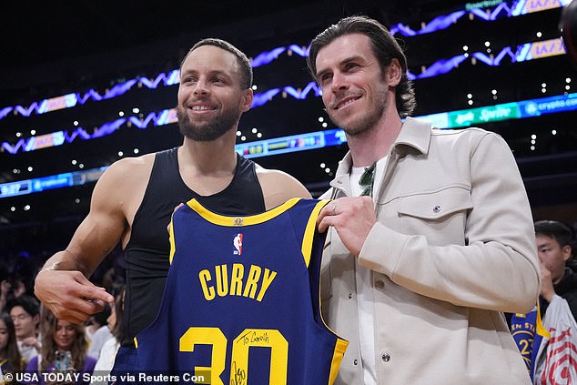 Gareth Bale joins Stephen Curry in his first move since leaving football