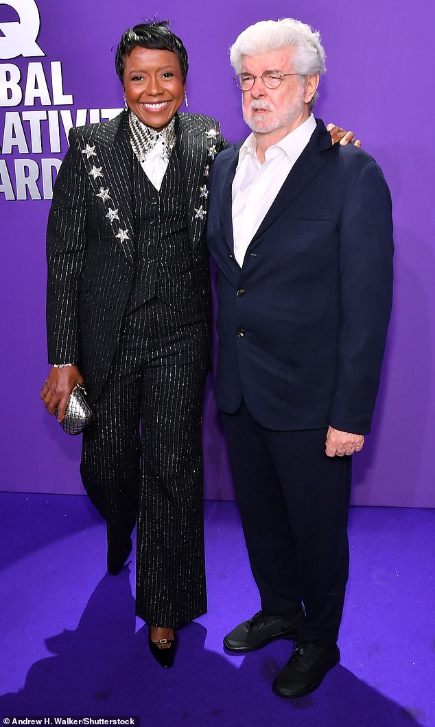 Mellody Hobson, 55, and her husband George Lucas, 79, were among the stars attending GQ's second annual Global Creativity Awards, which 