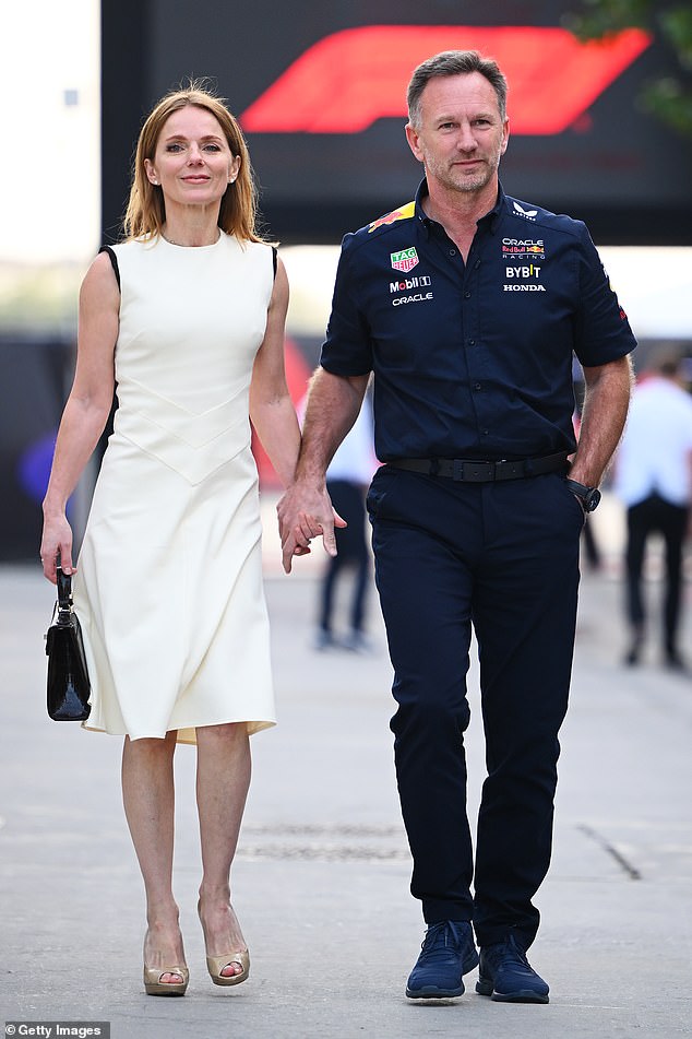 Geri Horner and her husband Christian are reportedly in talks to make a documentary in a bid to show their relationship problems are a thing of the past (pictured last month).