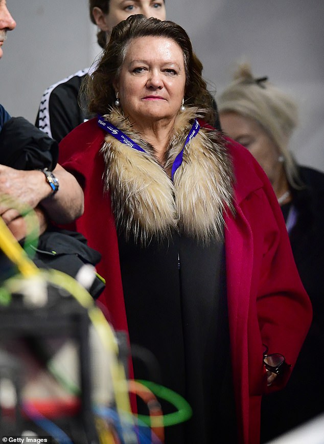 Mining magnate Gina Rinehart (pictured) believes Australia is falling behind China on energy, economic, defense and education policies.