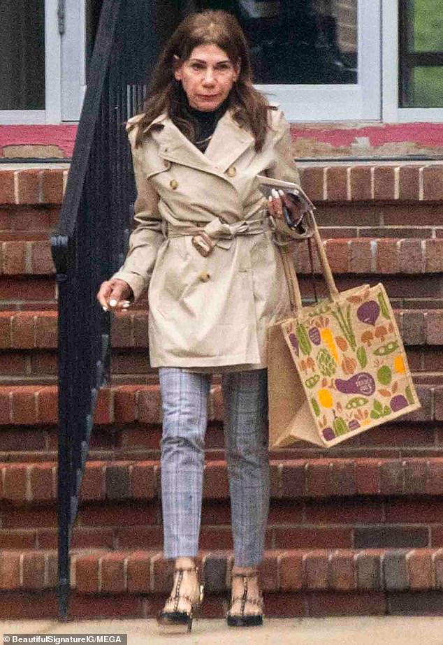 The Golden Bachelor star cut a chic figure in a beige double-breasted trench coat as she left work in Shrewsbury, New Jersey, on Monday.