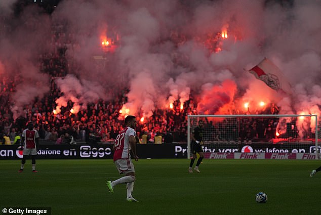 Ajax fans have been rampaging this season, launching flares and missiles onto the pitch, and their match against Feyenoord in September was called off.